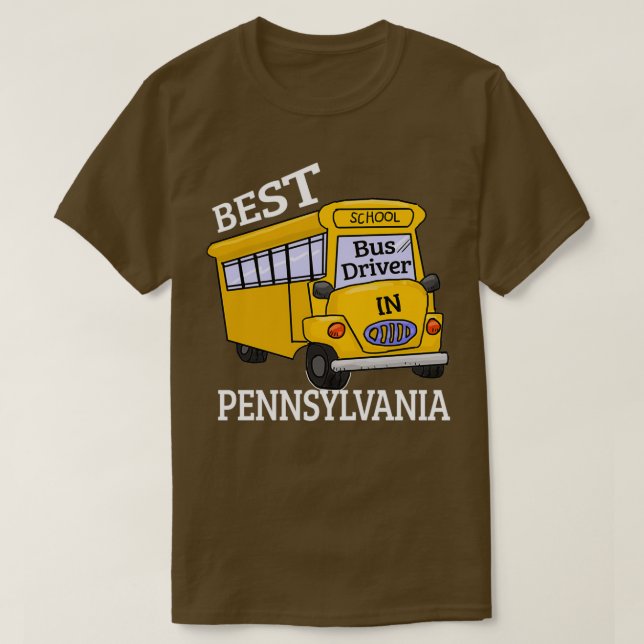 Drivrutinen Pennsylvania Best School Buss T Shirt (Design framsida)