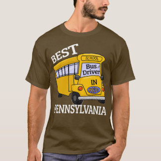 Drivrutinen Pennsylvania Best School Buss T Shirt