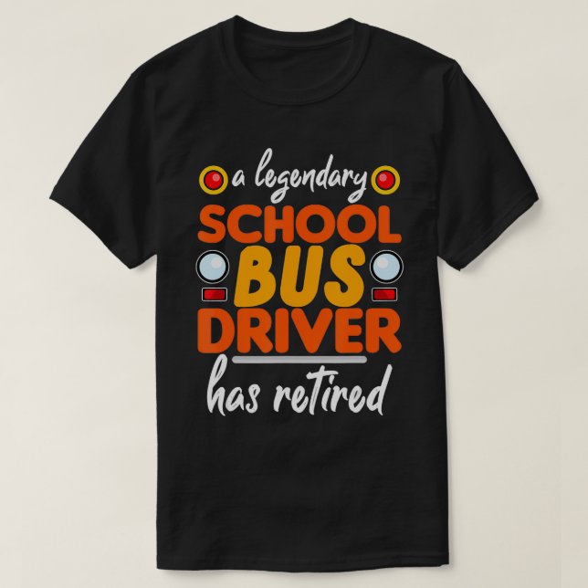Drivrutinen Pension Retrött Buss operator i Buss T Shirt (Design framsida)