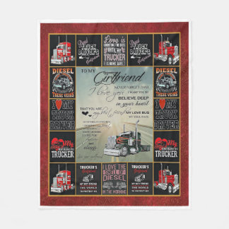 Drivrutinen personlig Lastbil till min flickvän Fleecefilt