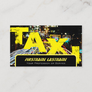 Drivrutinen professionell taxi gult taxi visitkort