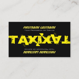 Drivrutinen professionell taxi gult taxi visitkort