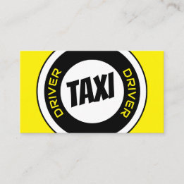 Drivrutinen professionell taxi gult taxi visitkort