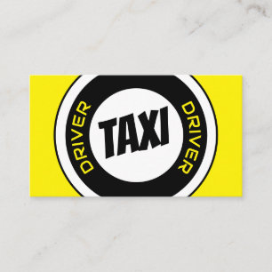 Drivrutinen professionell taxi gult taxi visitkort