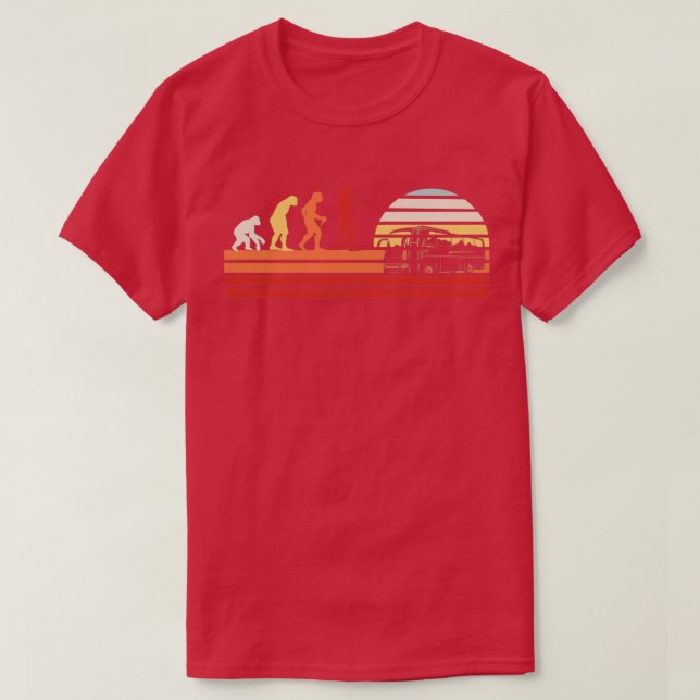 Drivrutinen Retro School Buss Vintage Buss T Shirt (Design framsida)