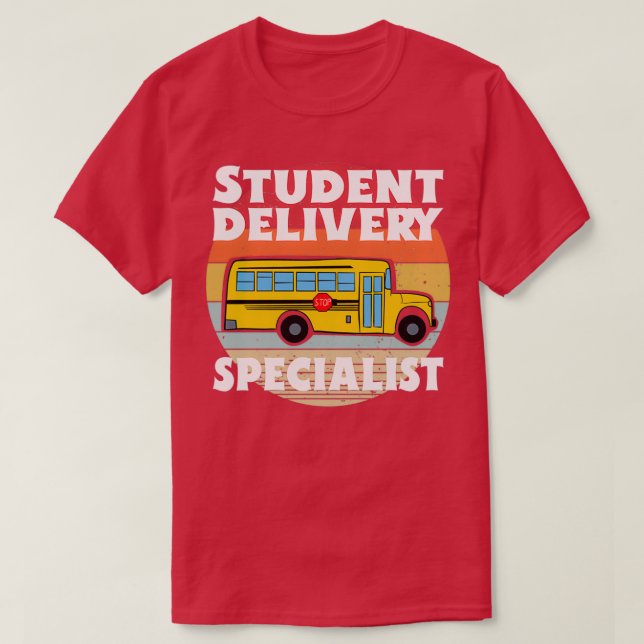 Drivrutinen Retro Student Delivery Specialist Funn T Shirt (Design framsida)