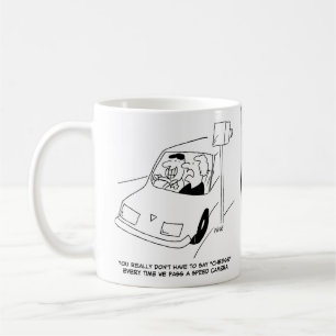 Drivrutinen säger ost när en hastighetskamera pass kaffemugg