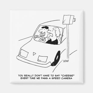 Drivrutinen säger ost när en hastighetskamera pass magnet