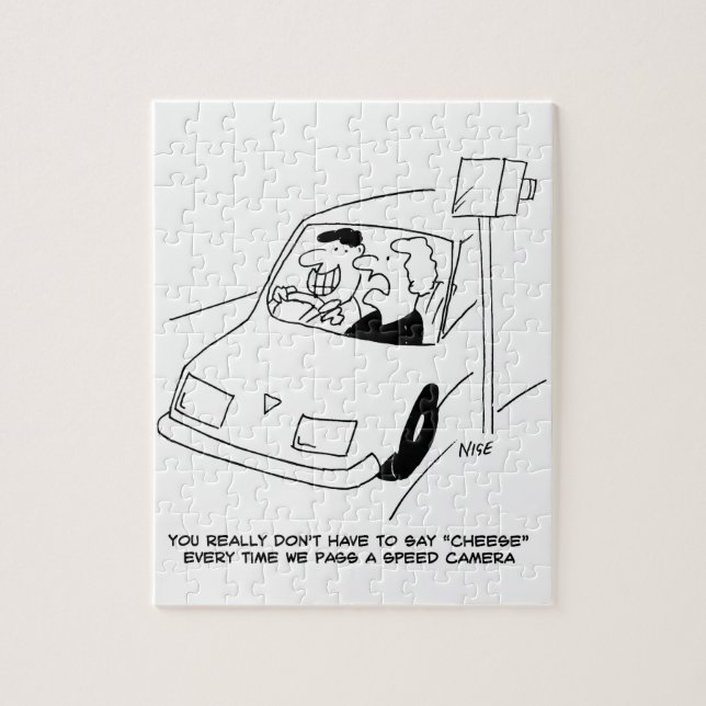 Drivrutinen säger ost när en hastighetskamera pass pussel (Vertikal)