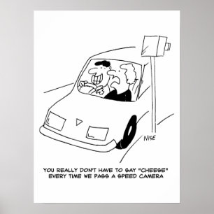 Drivrutinen säljer ost när den passerar en hastigh poster