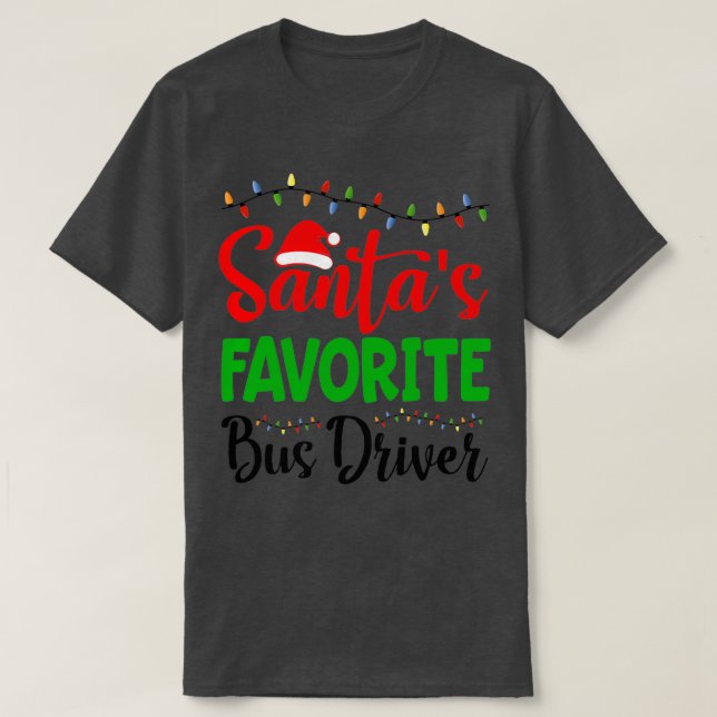 Drivrutinen Santas Favorite Buss T Shirt (Design framsida)