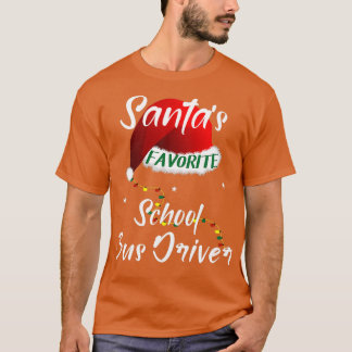 Drivrutinen Santas Favorite School Buss T Shirt