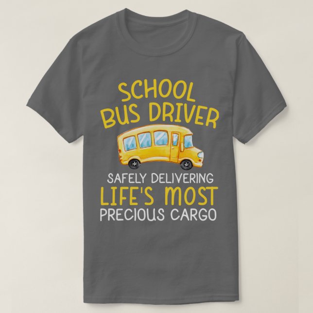 Drivrutinen School Buss är säker att leverera 5 T Shirt (Design framsida)