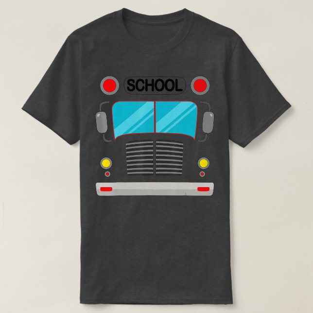 Drivrutinen School Buss Costume Halloween Funny Vu T Shirt (Design framsida)