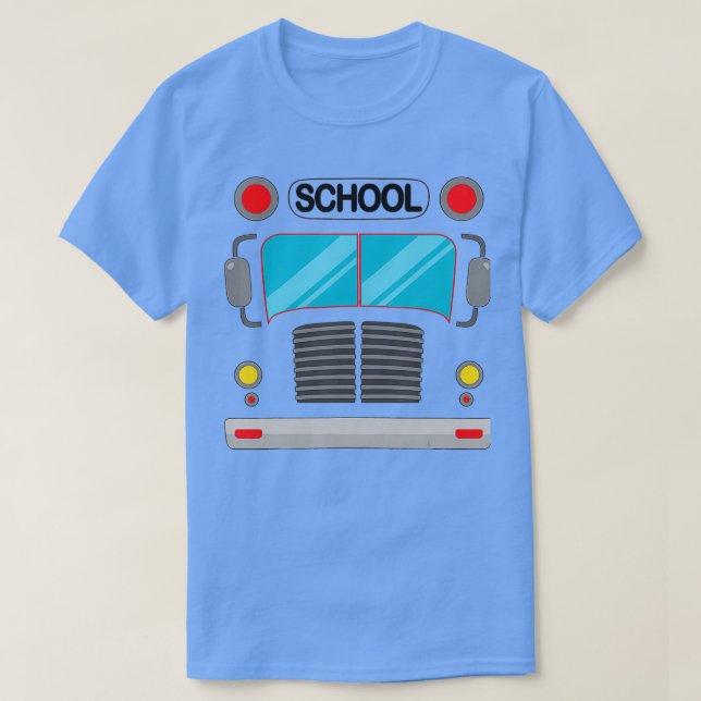 Drivrutinen School Buss Costume Halloween Funny Vu T Shirt (Design framsida)
