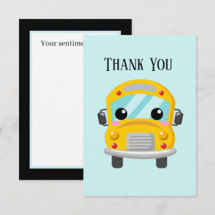 Drivrutinen School buss lägger till känslor Tack Kort