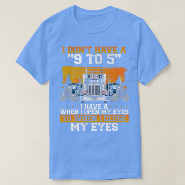 Drivrutinen Semi Lastbil Lastbilar Lastbil T Shirt (Design framsida)