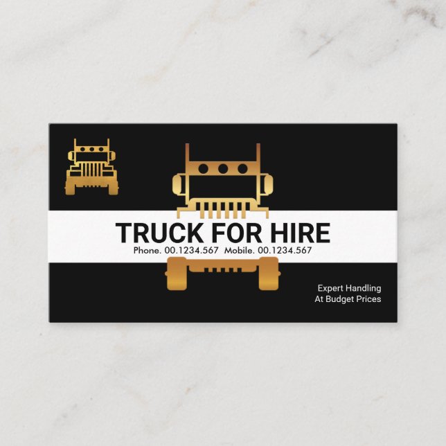 Drivrutinen Semi Lastbil Namn Holder Transport Visitkort (Framsida)