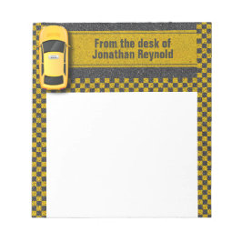 Drivrutinen Service Business Cab Gult Taxi Anteckningsblock