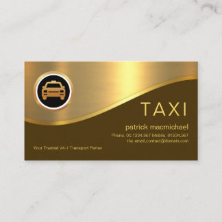 Drivrutinen snyggt Brown Lagrar Wave Taxi Wave Gul Visitkort