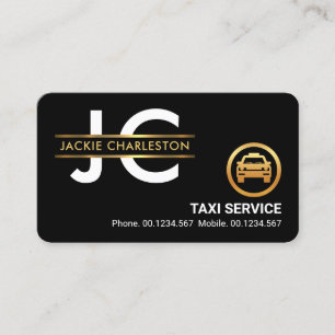 Drivrutinen snyggt Monogram Guld Placard Ram Taxi Visitkort