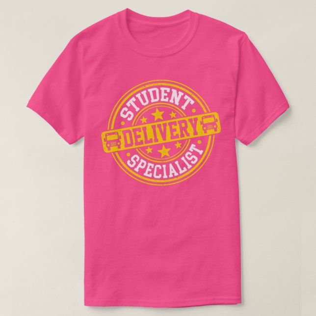 Drivrutinen Student Delivery Specialist School Bus T Shirt (Design framsida)