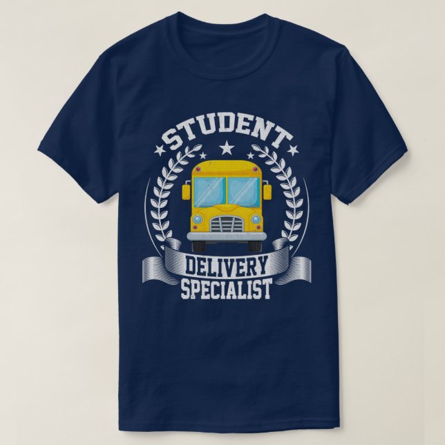 Drivrutinen Student Delivery Specialist School Bus T Shirt (Design framsida)