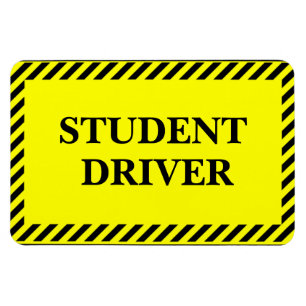 Drivrutinen Student (för din bil) Magnet