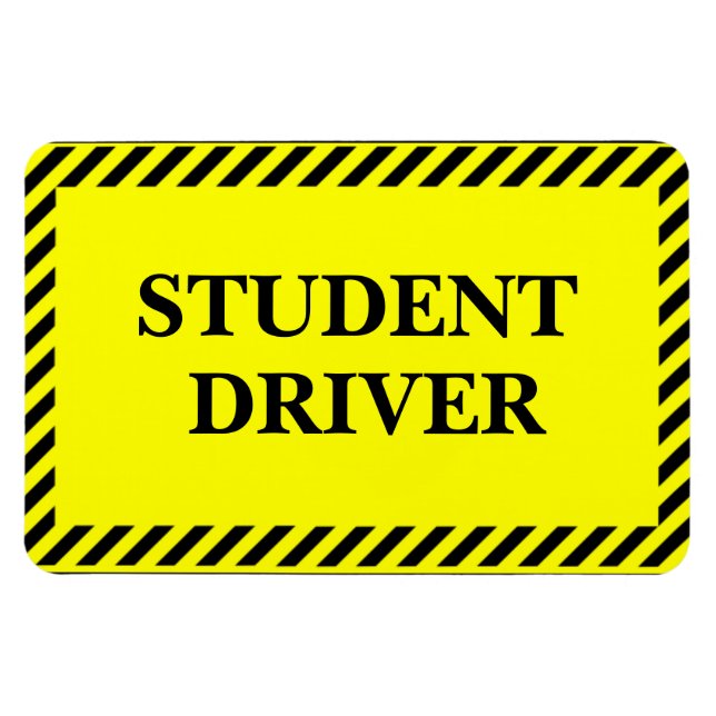 Drivrutinen Student (för din bil) Magnet (Horisontell)