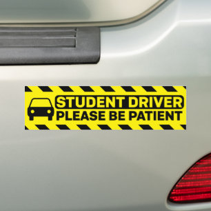 Drivrutinen Student måste vara patient Bildekal