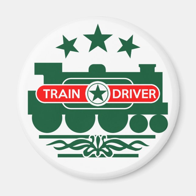 Drivrutinen tåg, järnvägen magnet (Framsidan)