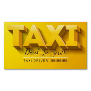 Drivrutinen Taxi/CAB-tjänsten Magnetiska Visitkort