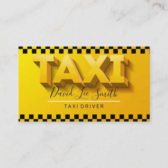 Drivrutinen Taxi/CAB-tjänsten Visitkort (Framsida)