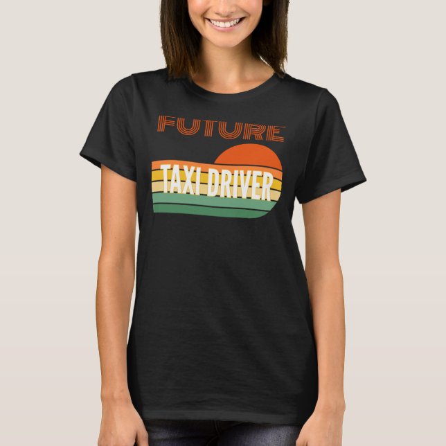 Drivrutinen taxi Future Taxi T Shirt (Framsida)