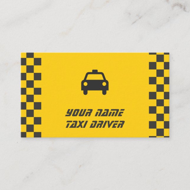Drivrutinen Taxi Service Taxi Affärskort Visitkort (Framsida)