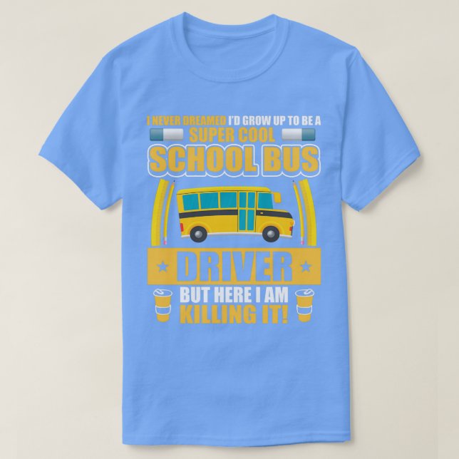 Drivrutinen toppen i Coola School Buss är felcitat T Shirt (Design framsida)