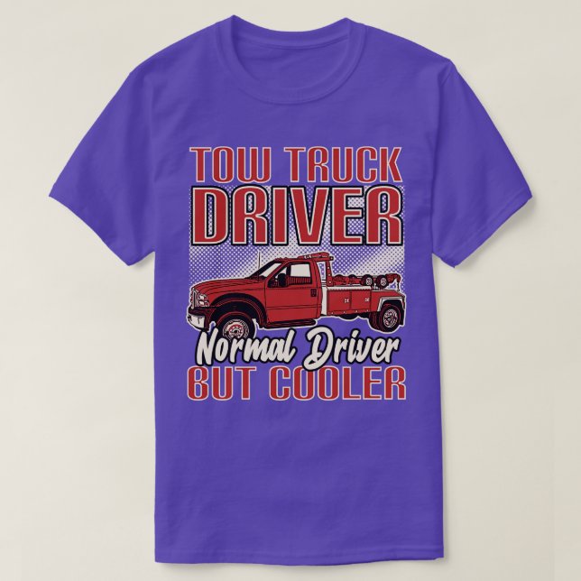 Drivrutinen Tow Lastbil normalt men kylaren T Shirt (Design framsida)