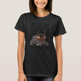 Drivrutinen Trucker För manar Women Semi Lastbil T Shirt