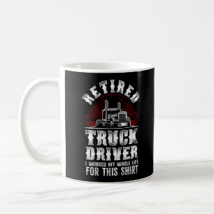 Drivrutinen Trucker Lastbil är trött Lastbil Dri Kaffemugg