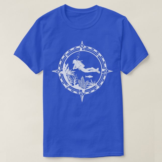 Drivrutinens Dyka Compass-enhet T Shirt (Design framsida)