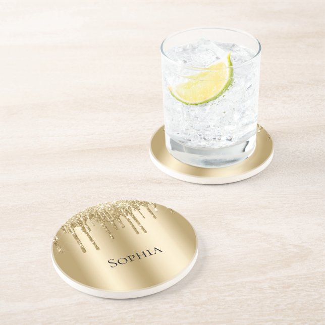 Drivrutiner för Glitzy Guld Gnistra Glitter Underlägg (Sidan)