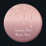 drivrutiner för Gnistran Ro Guld i Glitter, Bröll Magnet<br><div class="desc">Anpassningsbar Text Ro Guld Glitter Gnistra Driper Rosa Bröllop eller Partyn/Mata - Lägg till din unika text/Namn eller Ta bort text - Gör din Speciella gåva - Ändra storlek och flytta eller ta bort och lägg till text/inslag med anpassning verktyg. Utformning efter MIGNED. Se mina andra projekt/design och målningar. Du...</div>