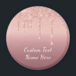 drivrutiner för Gnistran Ro Guld i Glitter, Bröll Magnet<br><div class="desc">Anpassningsbar Text Ro Guld Glitter Gnistra Driper Rosa Bröllop eller Partyn/Mata - Lägg till din unika text/Namn eller Ta bort text - Gör din Speciella gåva - Ändra storlek och flytta eller ta bort och lägg till text/inslag med anpassning verktyg. Utformning efter MIGNED. Se mina andra projekt/design och målningar. Du...</div>