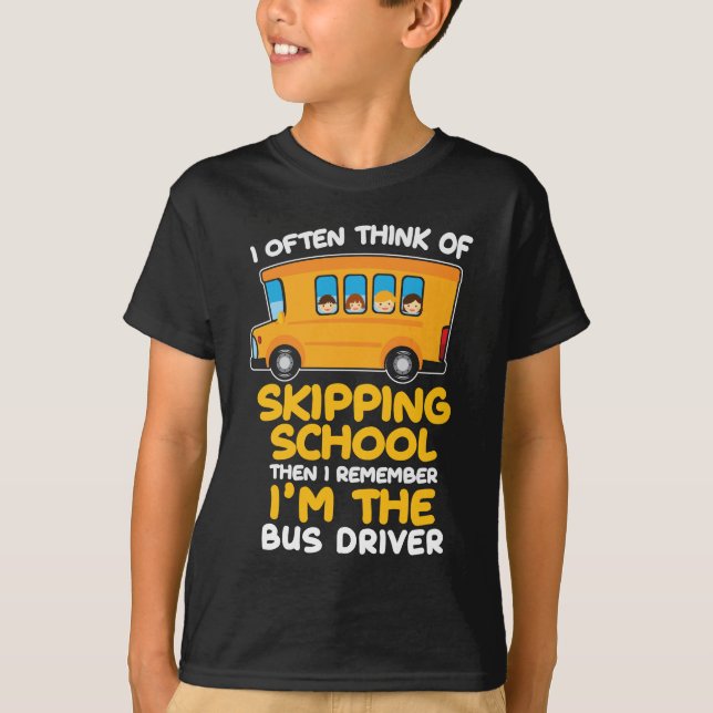 Drivrutiner för Humor Komiker Gift Buss i Buss T Shirt (Framsida)