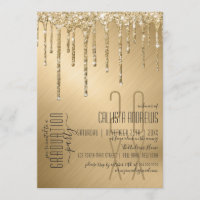 Drivrutiner för Luxury Sparkly Guld Glitter Studen