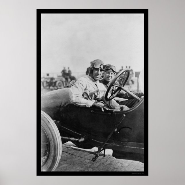 Drivrutiner för Mercer Auto Tävling 1916 Poster (Framsidan)