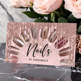 Drivrutiner för nagel i Modern Ro Guld Glitter i Visitkort