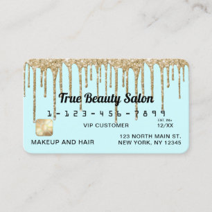 Drivrutiner för Pastel Baby blue Guld Glitter vid Visitkort