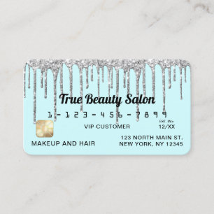 Drivrutiner för Pastel Baby blue Silver Glitter vi Visitkort