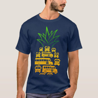 DRIVRUTINER FÖR PINEAPPLE SCHOOL BUSS T SHIRT